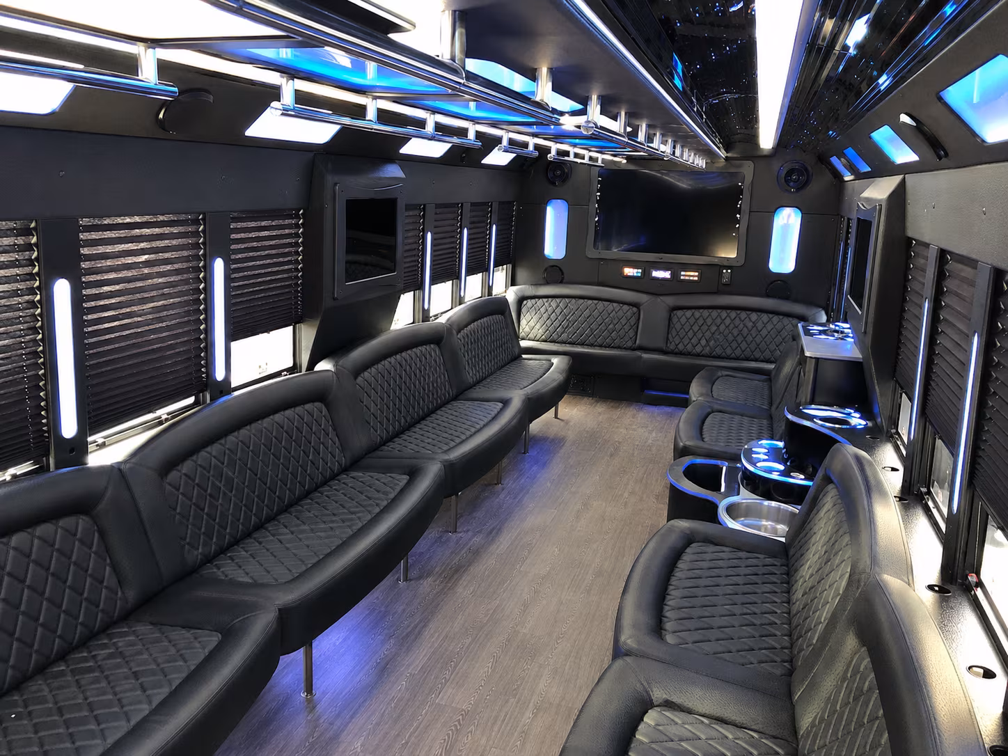 a party bus makes the ride to target center and grand casino arena part of the night