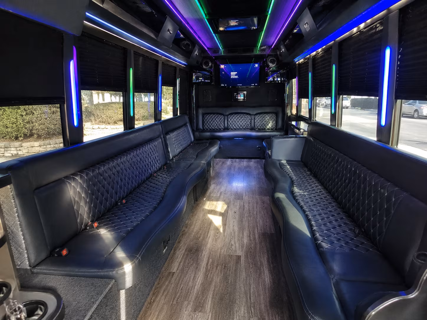 minnetonka 15 passenger party bus interior