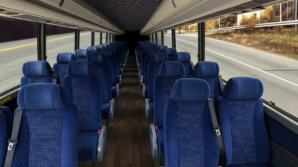 Interior of Charter Bus Company Madison's 28 Passenger Mini bus in Madison
