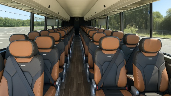 Interior of Charter Bus Company Milwaukee 's 50 Passenger Charter Bus in Milwaukee 