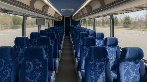 Interior of Charter Bus Company Green Bay's 56 Passenger Charter Bus in Green Bay