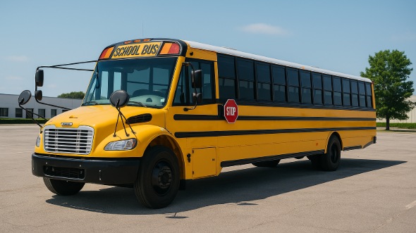 Exterior of Charter Bus Company Minneapolis's School Bus in Minneapolis