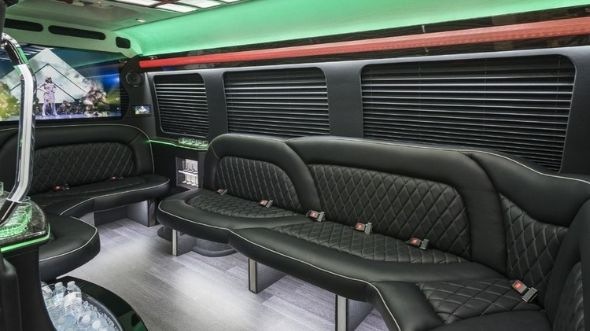 Interior of Charter Bus Company Milwaukee 's Sprinter Limo in Milwaukee 
