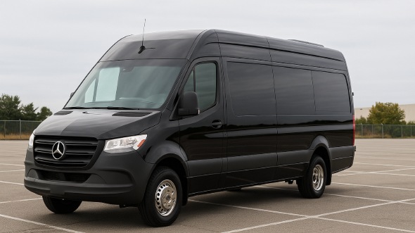 Exterior of Charter Bus Company Sioux Falls's Sprinter Limo in Sioux Falls