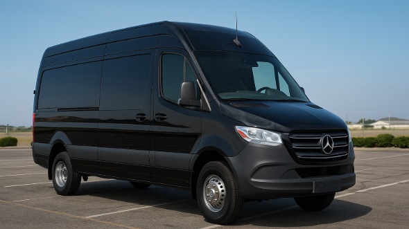 Exterior of Charter Bus Company Sioux Falls's Sprinter Van Rental With Driver in Sioux Falls